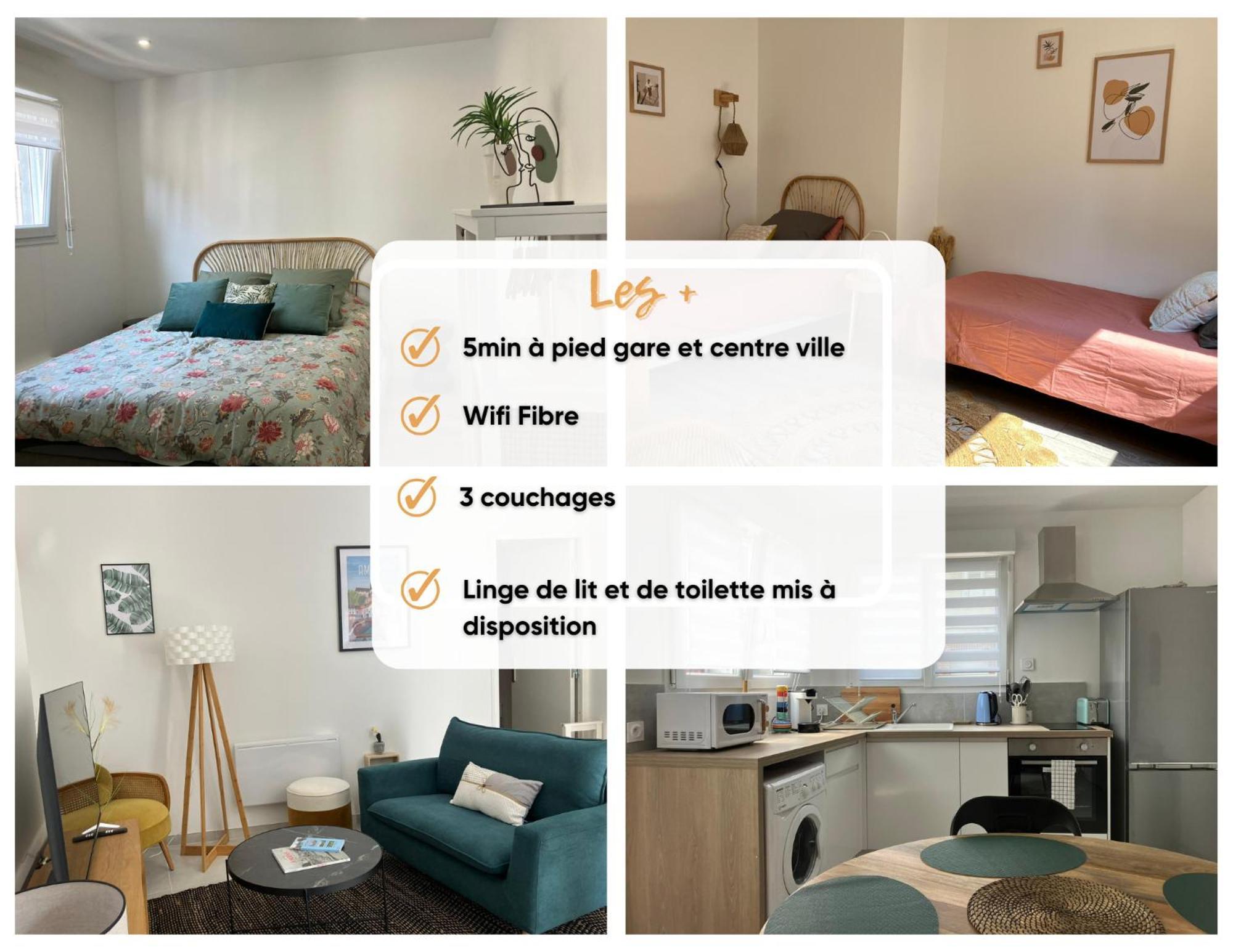 Dewailly, 2 Chambres, 3 Lits, Elegant, 700M Centre Ville Amiens Eksteriør billede